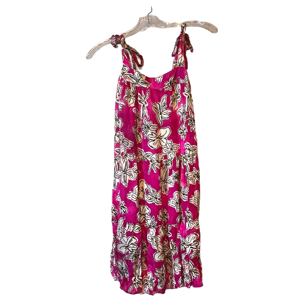 FRNCH Reina Viola Tiered Sundress in Hot Pink Floral Size‎ Size S  NWOT